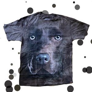 dog face graphic t-shirt